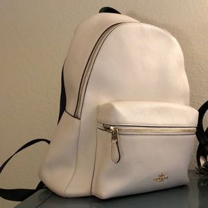 Coach Backpack - Full Size, White